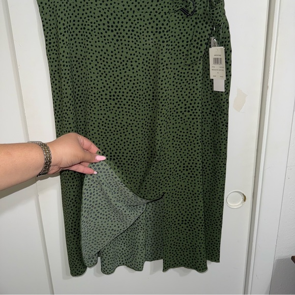 Green Polka Dot Midi Skirt NWT - Picture 4 of 11